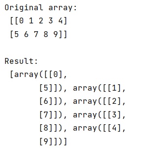 Example: Slice 2d array into smaller 2d arrays