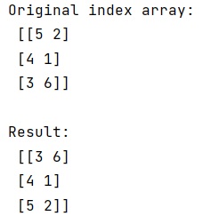 Sorting arrays in NumPy by column