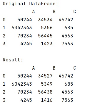 Example: How to subtract a single value from column of pandas DataFrame?frame