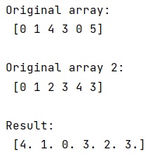 Output - Sum an array by number in NumPy