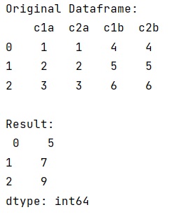 Example: Sum of all the columns of a pandas dataframe with a wildcard name search