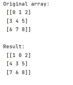 Example: How to swap columns in a numpy array?