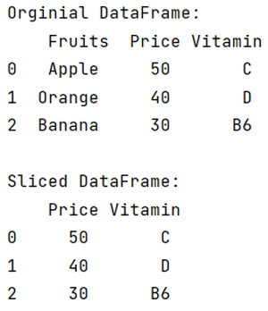 Example: Take column slices of DataFrame in pandas