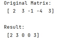 Example: How to transform negative elements to zero without a loop?