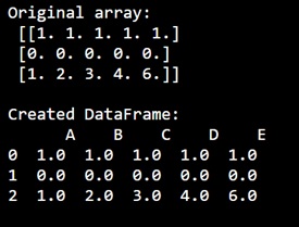 Example: How to turn a 3d numpy array into a pandas dataframe of numpy 1d arrays?