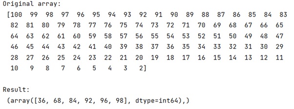 Example: How to turn a boolean array into index array in numpy?