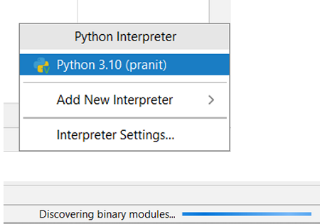 Update - PyCharm environment