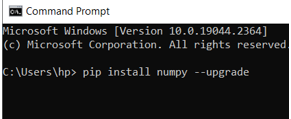 Step 2: How to upgrade NumPy?