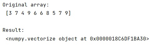 Example: Using NumPy Vectorize on Functions that Return Vectors