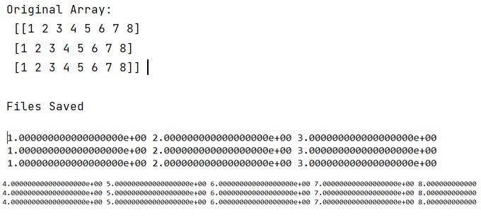 Example: write a multidimensional array to a text file