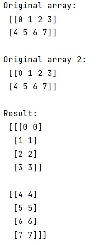 Example: How to zip two 2D NumPy arrays?