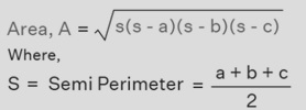 area of a triangle