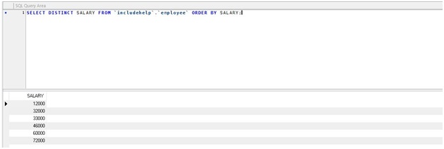 SQL DISTINCT Output 2