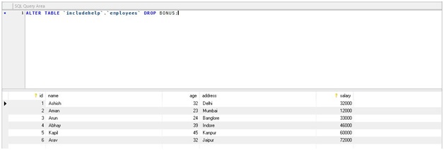 Alterations on table in SQL Query 3