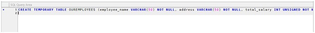 SQL Temporary tables Output 1