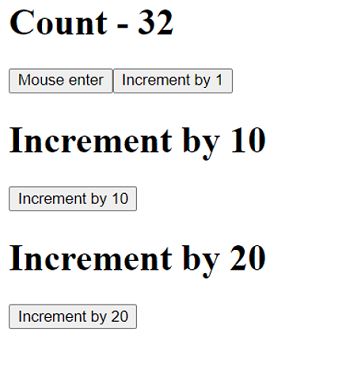 Event handling | Step 7